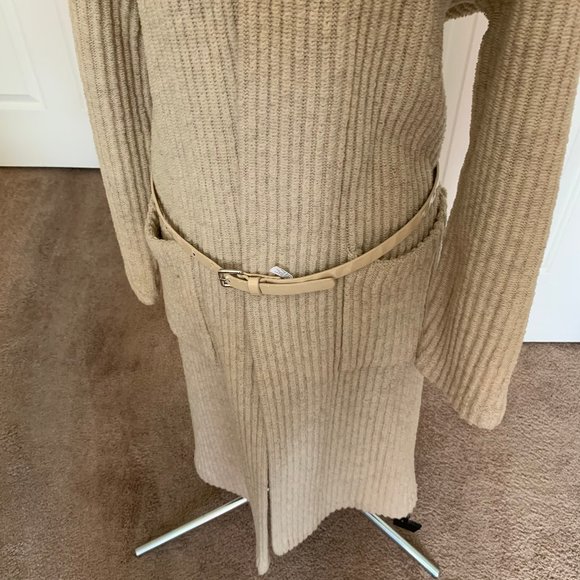 I. B. Diffusion Intl Boutique Beige Sweater Coat - Picture 3 of 4